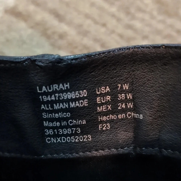 Eloquii Laurah Tall Knee High Block Heel Black Boots - Picture 8 of 10